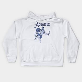 Aquarius ))(( Astrological Sign Zodiac Constellation Design Kids Hoodie